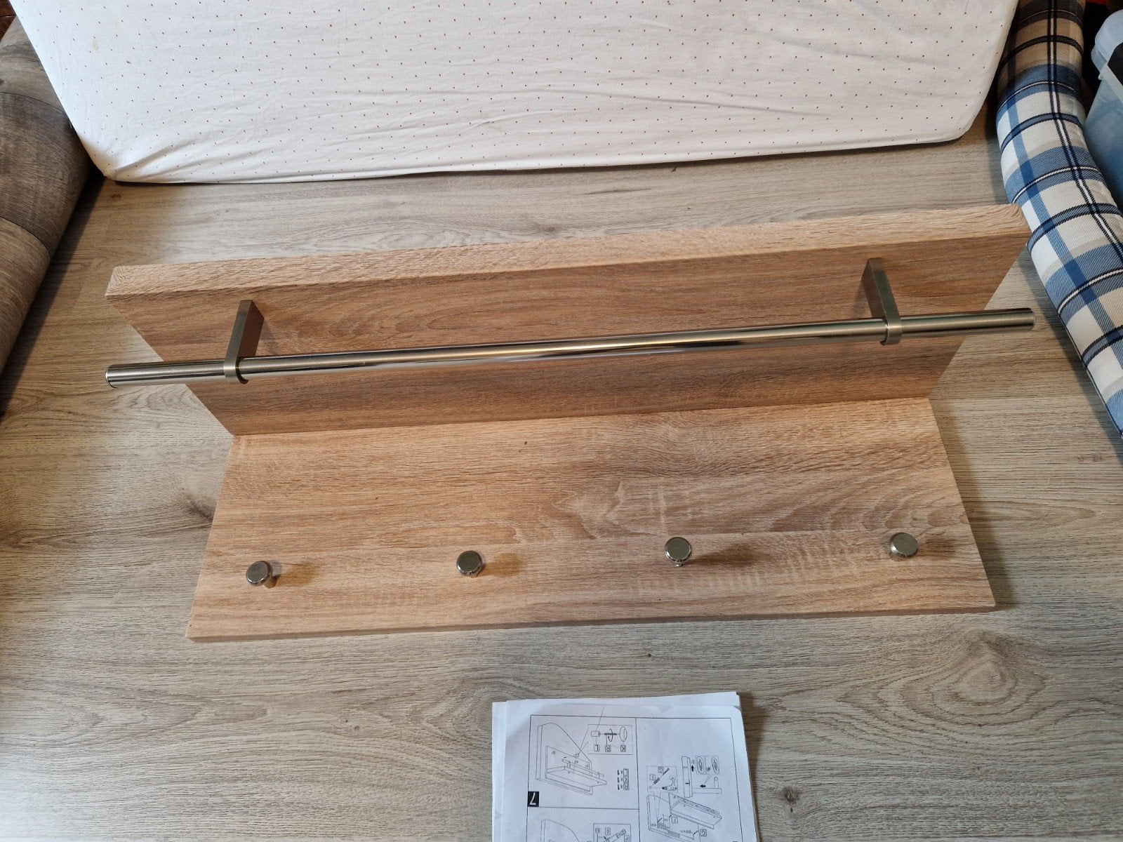 Kapstok met bovenplank, Huis en Inrichting, Gebruikt, Minder dan 100 cm, Hout, Ophalen