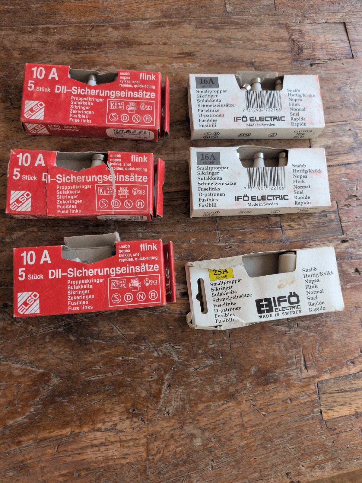 zekeringen 10, 16 en 25 Ampère, Ophalen, Nieuw