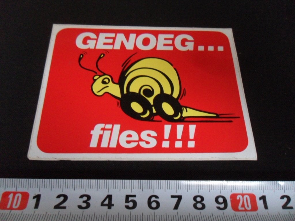 sticker GENOEG .... Files !!!   *, Ophalen of Verzenden, Zo goed als nieuw