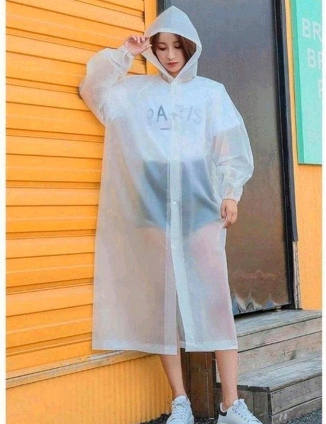 Transparante unisex regencape. Maat S -L, Verzenden, Nieuw, Regenjas, Heren