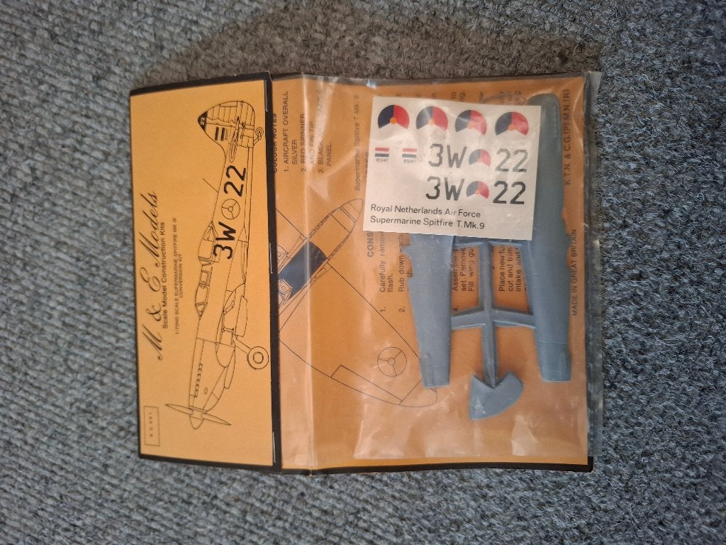 1/72 M&E Models Tr9 spitfire conversie NL decals, Hobby en Vrije tijd, Modelbouw | Vliegtuigen en Helikopters, Overige merken