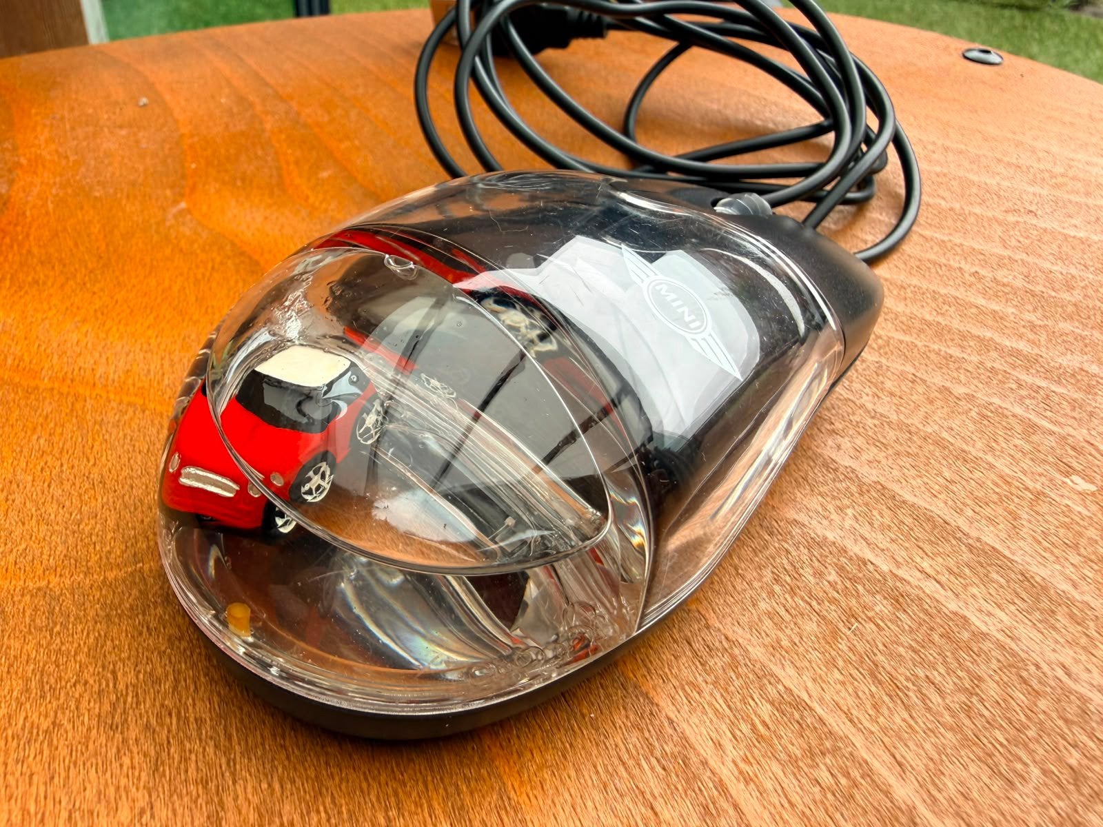 Retro Mini Cooper Aqua Muis (Vloeistofmuis) - Vintage Y2K, Computers en Software, Ophalen, Rechtshandig, Muis, Ergonomisch