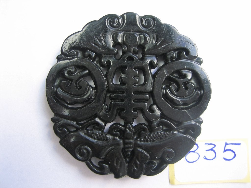 Prachtige amulet hanger van chinese jade.Vleermuizen,835 #, Sieraden, Tassen en Uiterlijk, Kettinghangers, Ophalen of Verzenden