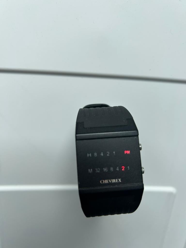 Vintage Conrad Binair LED-Horloge – NIEUWSTAAT – Rode LED, Ophalen of Verzenden, Nieuw, Polshorloge, Overige merken