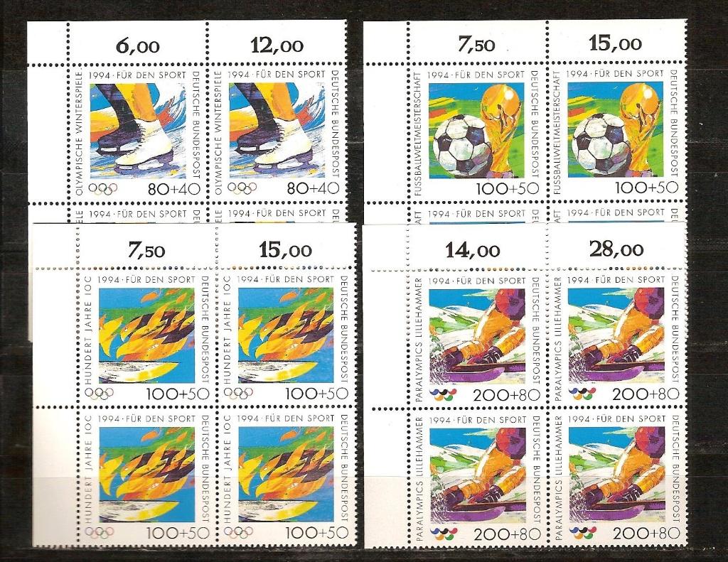 BRD 1717-1720 postfris blok van 4, Ophalen of Verzenden, BRD, Postfris