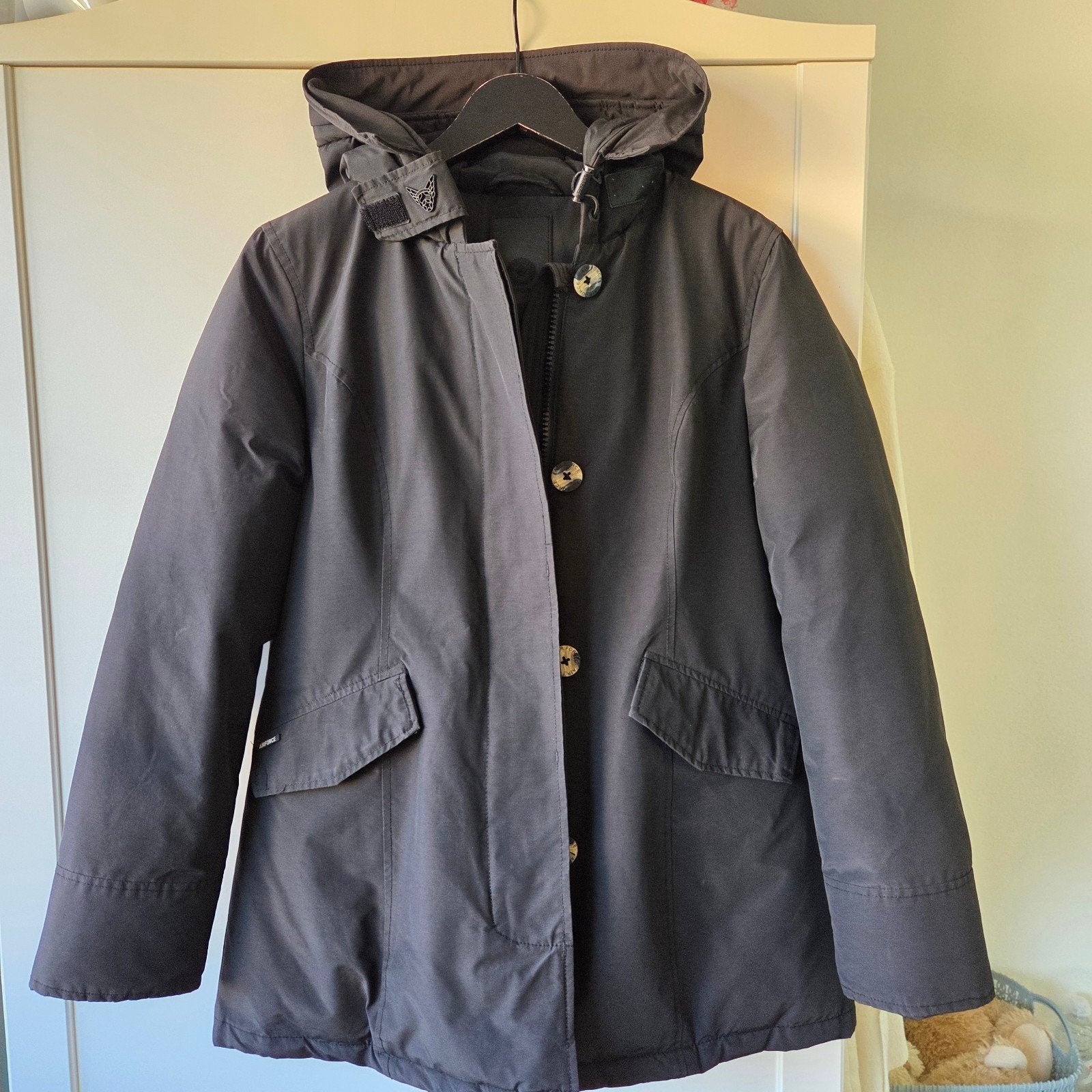 Aire force dames jas mt M, Maat 38/40 (M), Airforce, Zwart, Ophalen of Verzenden