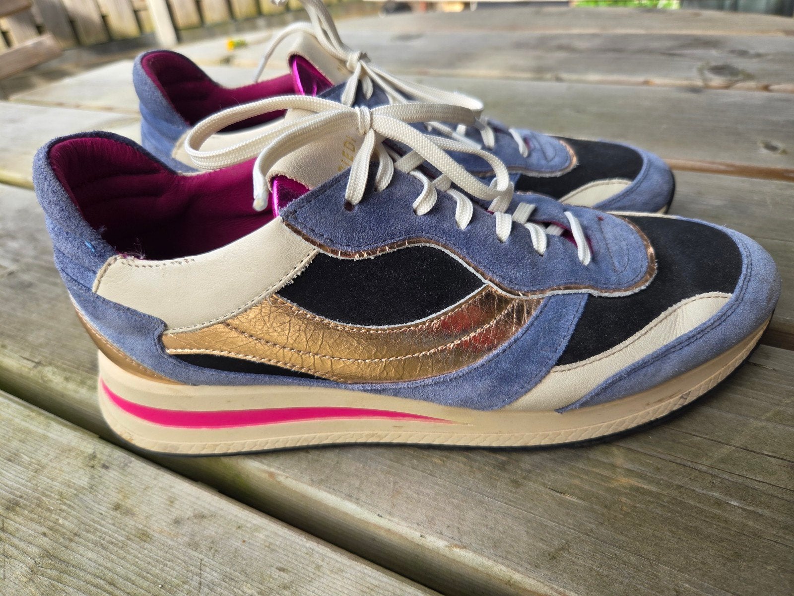 Piedi Nudi Gavi Sneakers - Blauw, Zwart, Goud - Maat 41, Kleding | Dames, Blauw, Ophalen of Verzenden, Piedi Nudi, Sneakers of Gympen