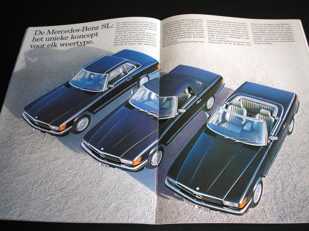Mercedes-Benz 300 SL, 420 SL, 500 SL, (R/C107), nov. 1985, Boeken, Ophalen of Verzenden, Zo goed als nieuw, Mercedes
