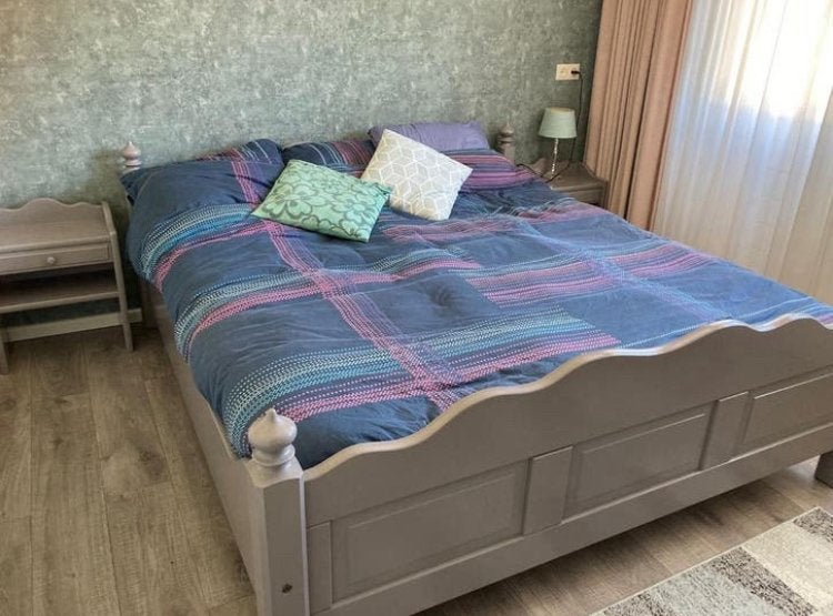 2 persoonsbed, Ophalen of Verzenden, Gebruikt, Tweepersoons, Hout