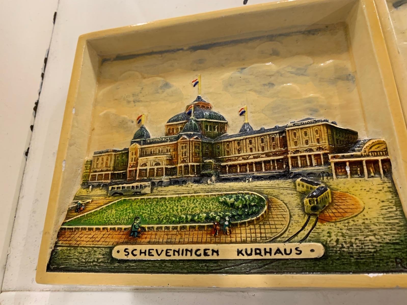 Vintage Scheveningen Kurhaus reliëf wanddecoratie, Ophalen of Verzenden