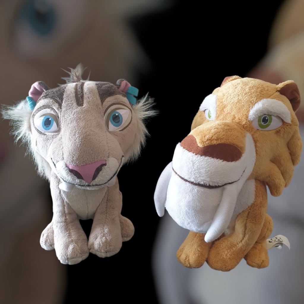 Diego en Shira sabeltand tijger knuffels Ice Age 2 st 3003, -, -, Overige typen, Ophalen of Verzenden