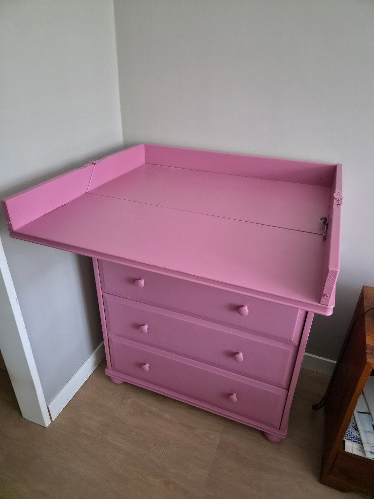 Commode roze, Kinderen en Baby's, Ophalen, Gebruikt, 50 tot 70 cm, 105 cm of meer