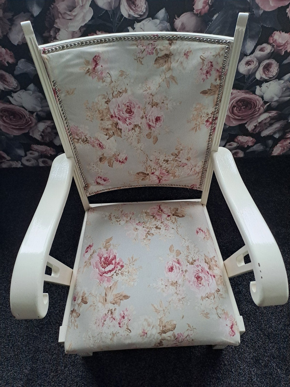 Vintage fauteuil met bloemenprint, Ophalen
