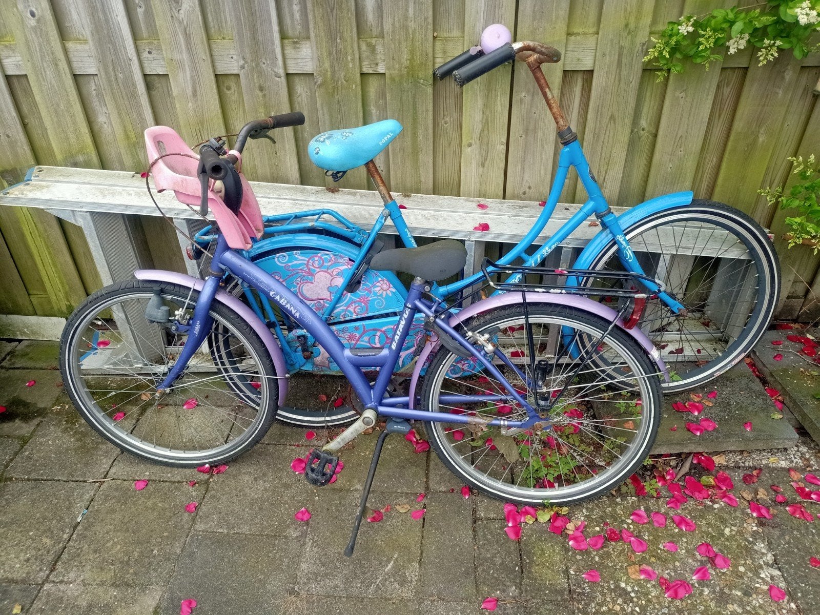 2 Kinderfietsen: Batavus Cabana (24 inch) en Popal (20 inch), Fietsen en Brommers, Fietsen | Meisjes, Ophalen of Verzenden, Gebruikt