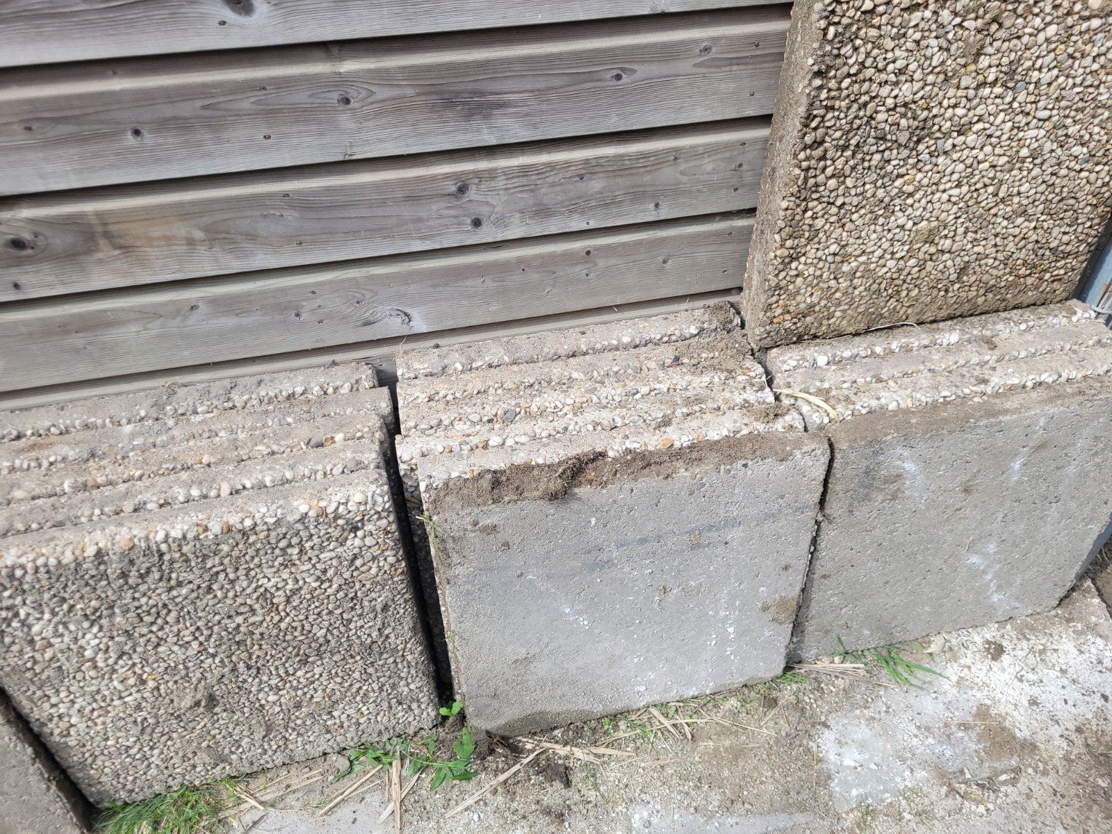 25x Grindtegels terrastegels 50x50, Ophalen, Gebruikt, Beton, Terrastegels