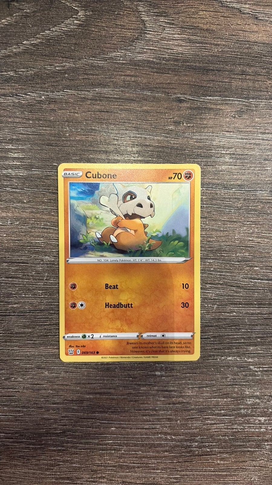 BST Cubone 069/163, Ophalen of Verzenden, Zo goed als nieuw