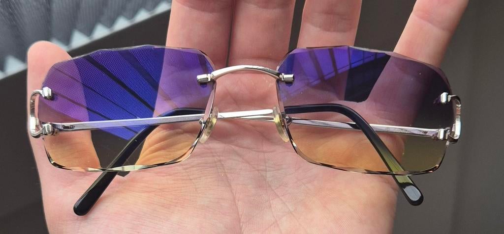 Cartier bril zilver piccadilly (diamond cut), Sieraden, Tassen en Uiterlijk, Zonnebrillen en Brillen | Heren, Ophalen of Verzenden