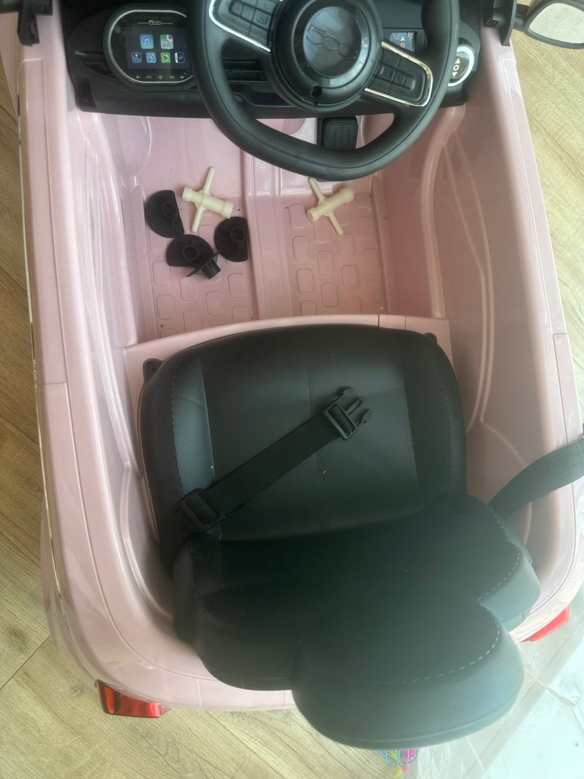 Roze Fiat 500 Kinderauto - Elektrisch, Ophalen of Verzenden, Nieuw, Loopvoertuig