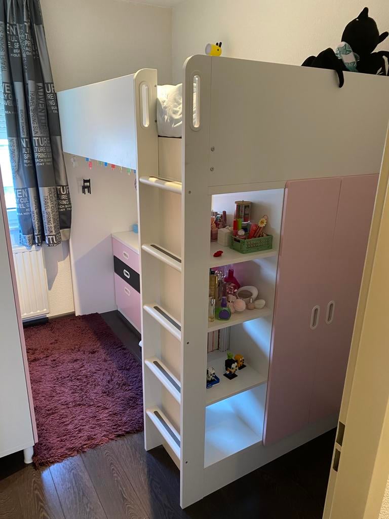 Ikea Stuva / smastad hoogslaper + Stuva kledingkasten + meer, Ophalen, Zo goed als nieuw, Hoogslaper