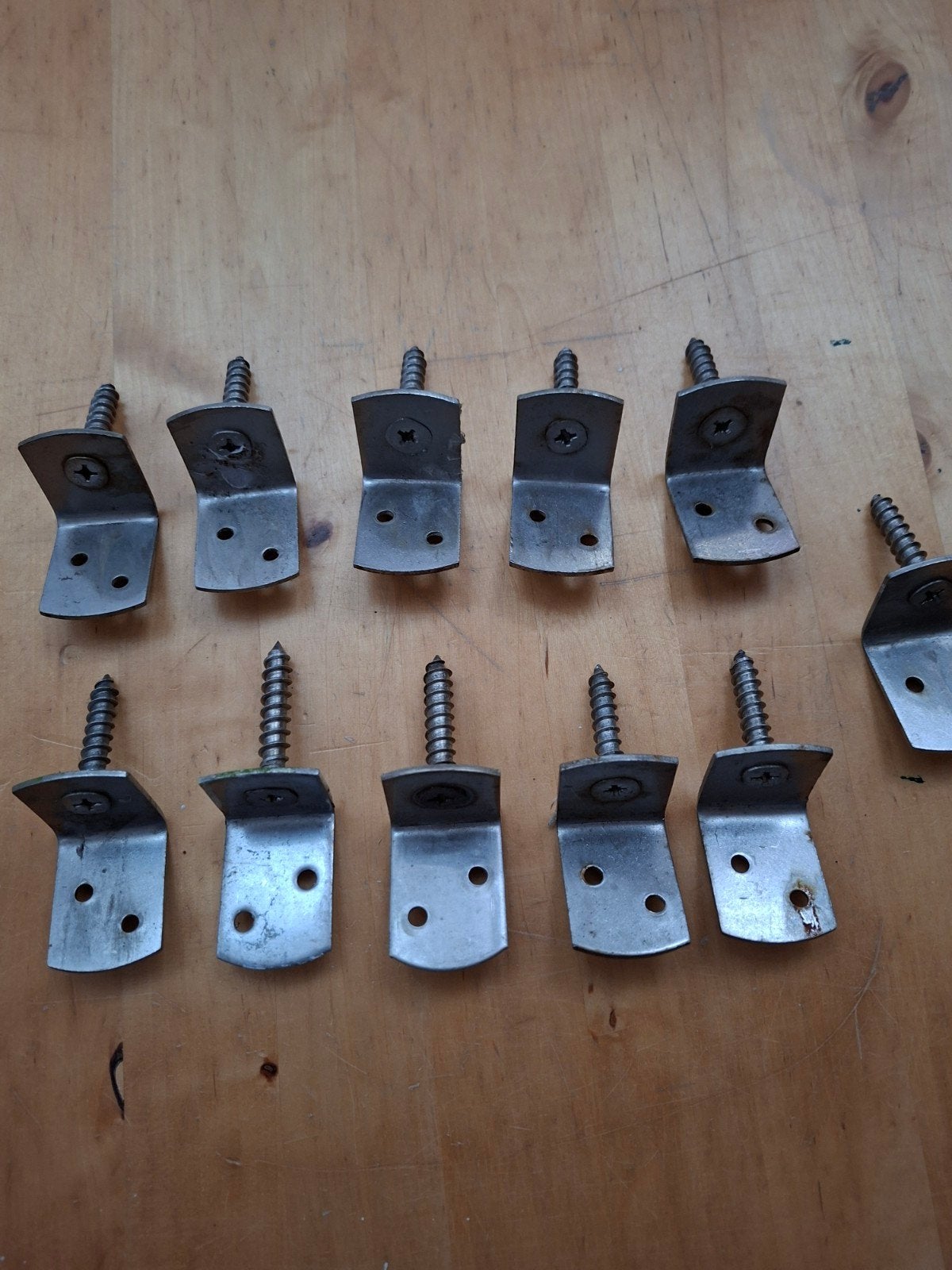 11 Vlechtscherm steunen L model, RVS, Ophalen, Rvs