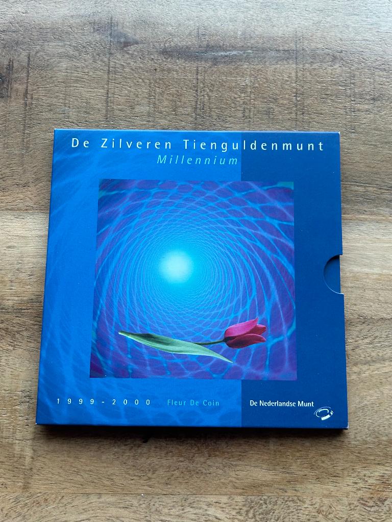 Zilveren 10 gulden munt 1999-2000, Ophalen of Verzenden, Overige landen