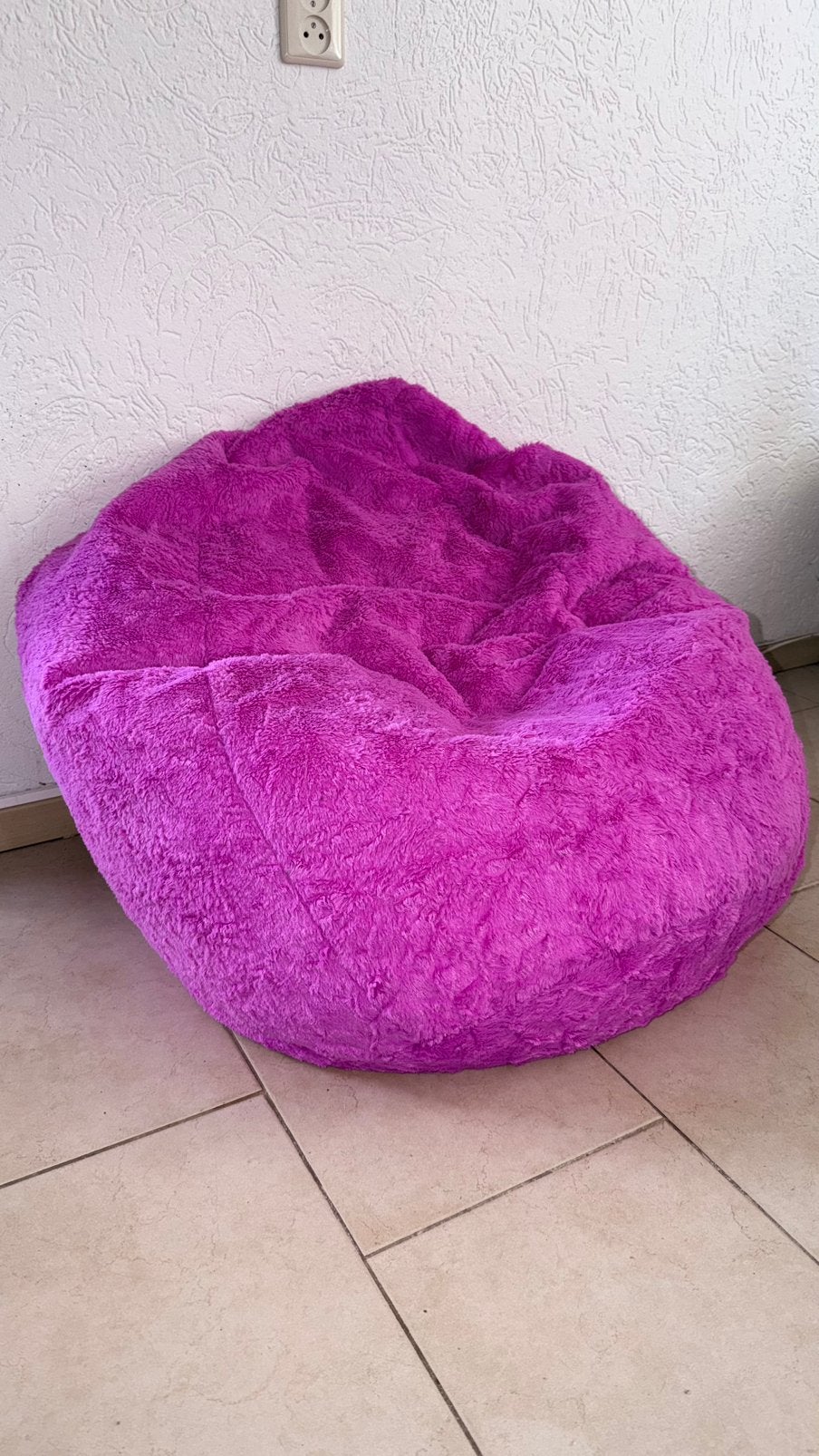 Zitzak roze (BeanBag Fluffy XL), Huis en Inrichting, Zitzakken, Ophalen, Zo goed als nieuw, Roze, Zitzak