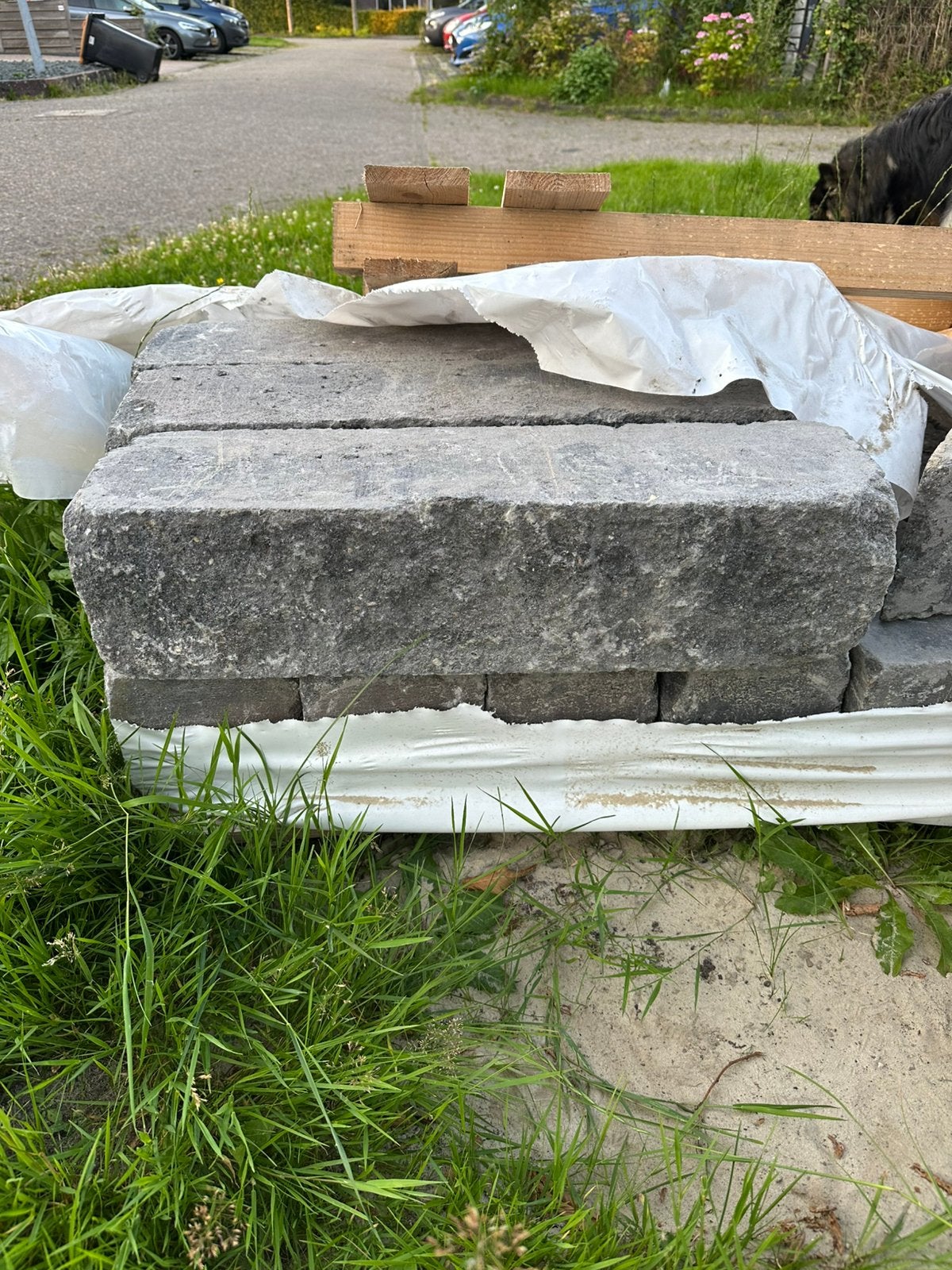 Stapelblokken splitrock XL “Oud Drachten” Getrommeld TEKOOP, Ophalen, Steen, Minder dan 30 cm, Nieuw
