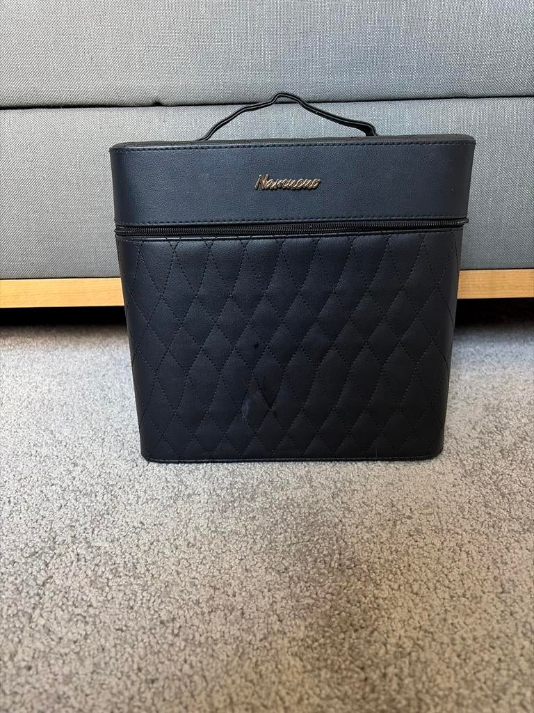 Make-up doos - Zwart met spiegeltje, Zwart, Ophalen of Verzenden, Hardcase, Zo goed als nieuw