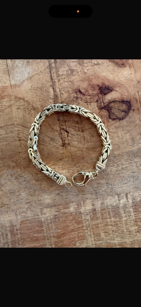 Koningsarmband massief 14kt goud, Ophalen, Zo goed als nieuw, Goud, Goud