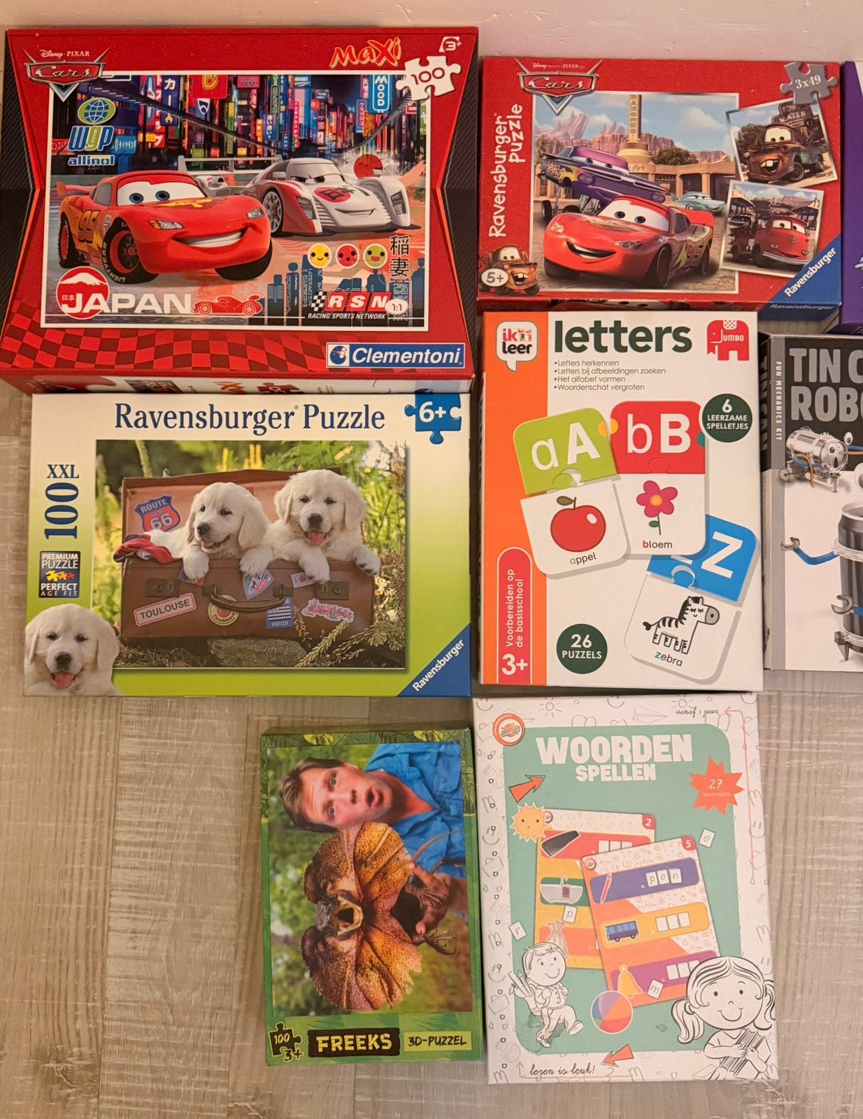 Partij kinderspellen & puzzels – alles samen €10, Hobby en Vrije tijd, Ophalen of Verzenden, Gebruikt