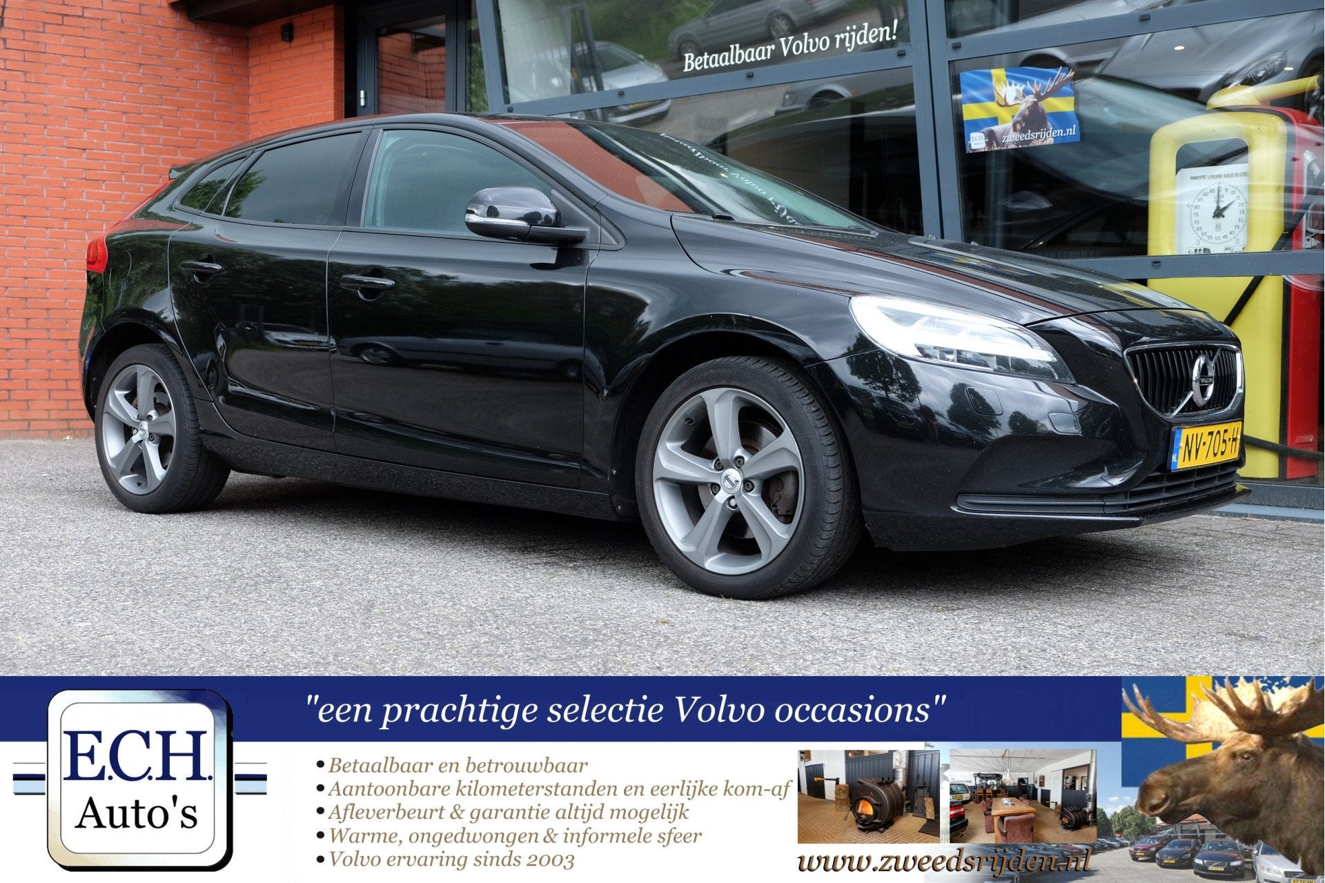 Volvo V40 2.0 T3 152 pk Nordic+, 17 inch, Standkachel, Stoel, Voorwielaandrijving, Automatische klimaatregeling, Gebruikt, 4 cilinders