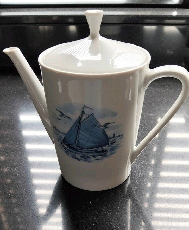 Bavaria Porzellan Theepot met Maritiem Decor, Antiek en Kunst, Ophalen of Verzenden