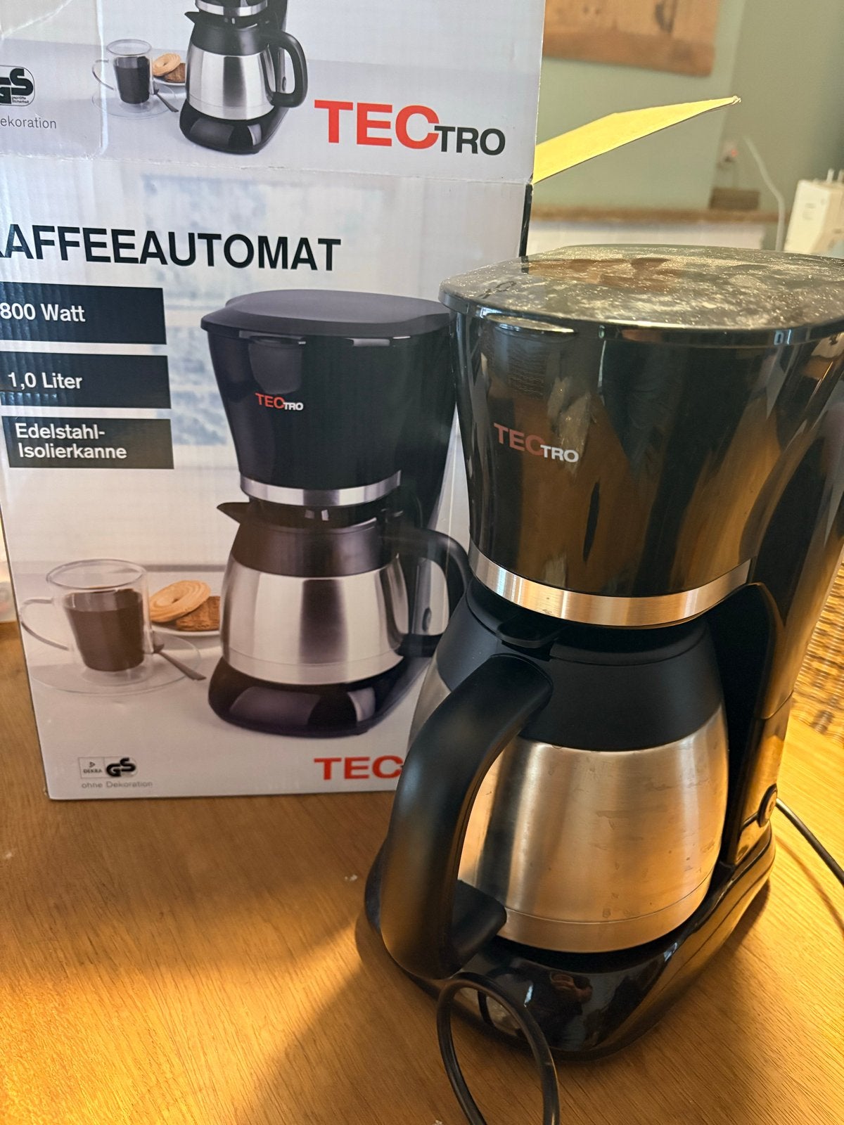 Zo goed als nieuwe TECtro koffiemachine met isolatiekan, Witgoed en Apparatuur, Koffiemachine, Gemalen koffie, Ophalen of Verzenden
