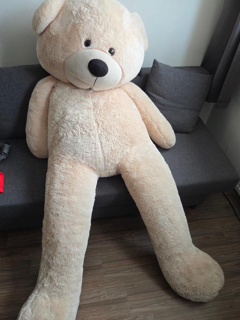 Mega grote teddybeer 180cm moet zsm weg!, Ophalen, Zo goed als nieuw, Beer