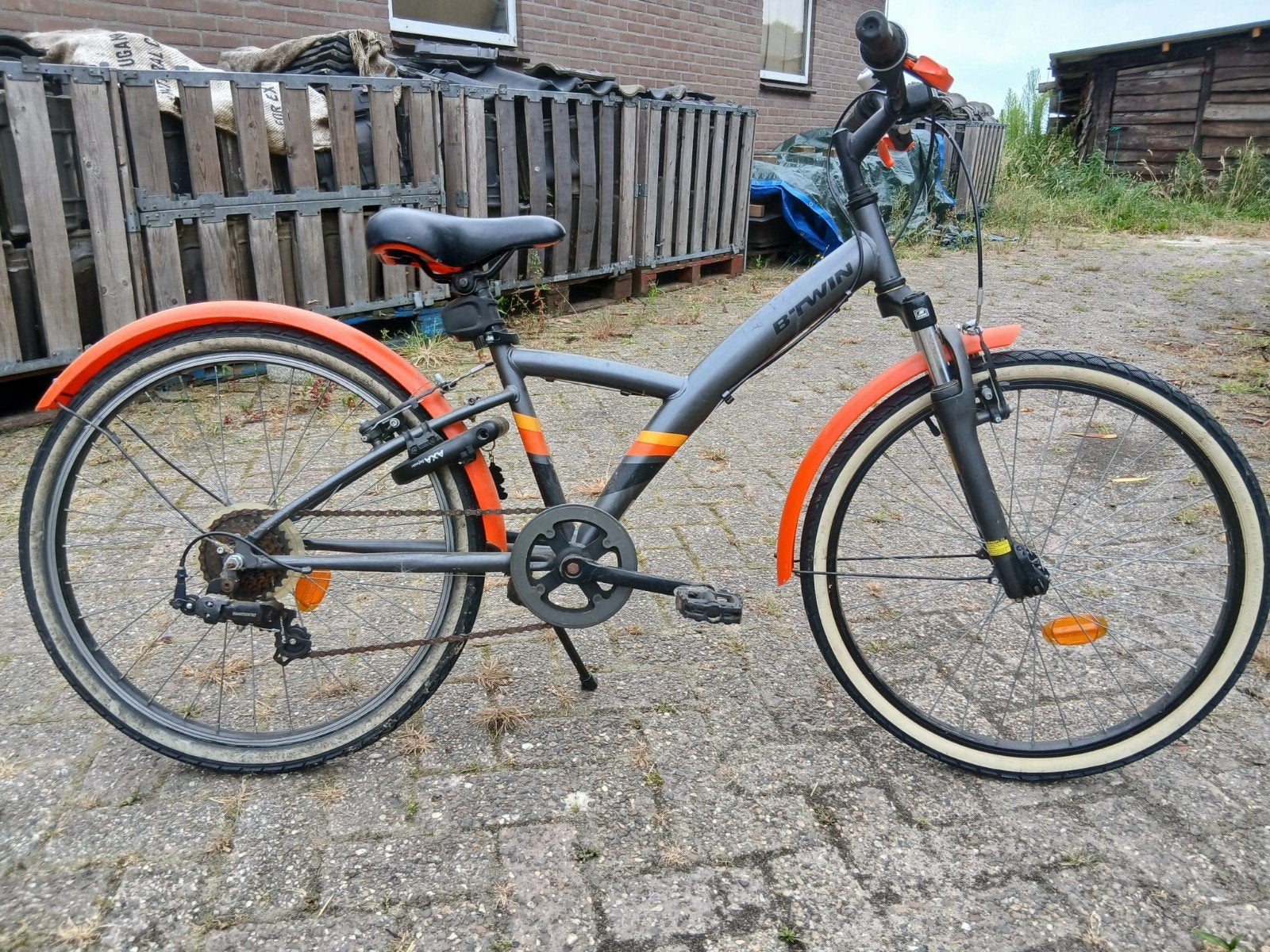 Leuke jongensfiets - B'Twin, Ophalen, Gebruikt, Velgrem, Overige merken