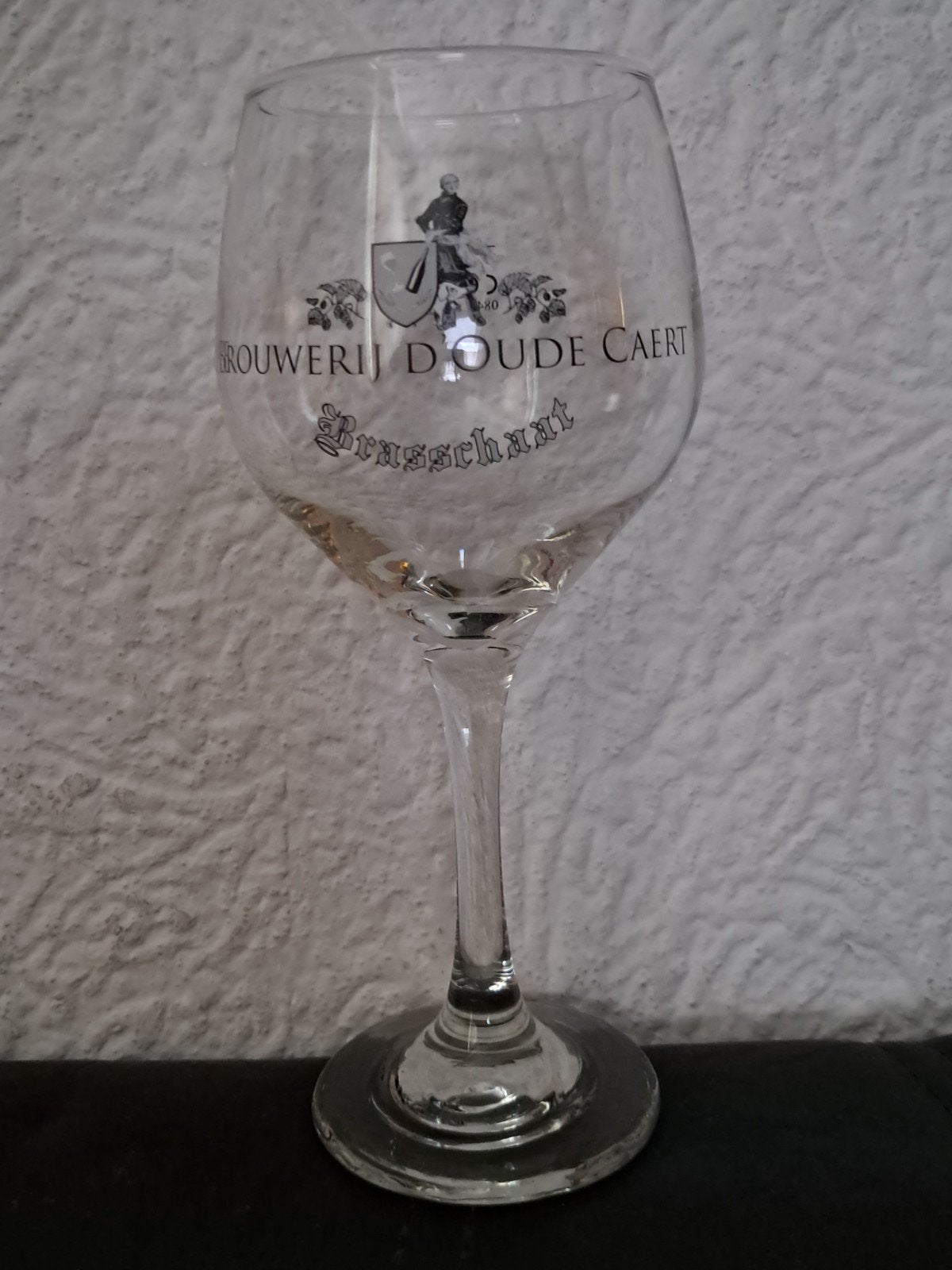 Bierglas Brouwerij D'Oude Caert Brasschaat 33cl, Ophalen of Verzenden, Zo goed als nieuw, Glas of Glazen