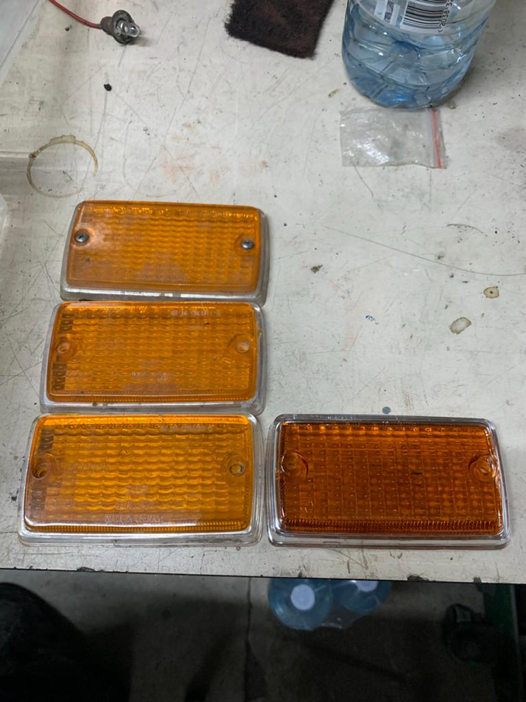 Knipperlichtglazen Ford escort Mk1 (chroomrand), Ophalen of Verzenden, Gebruikt, Ford