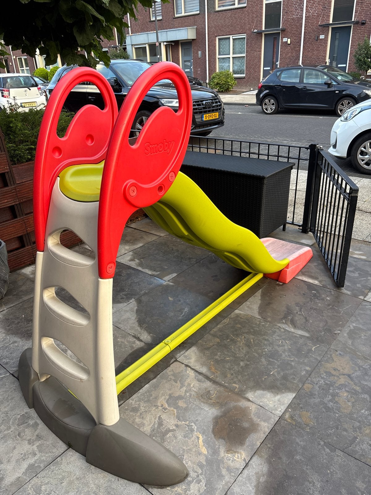 Smoby slide xl 2.3m glijbaan met waterslang aansluiting!, Ophalen, Gebruikt