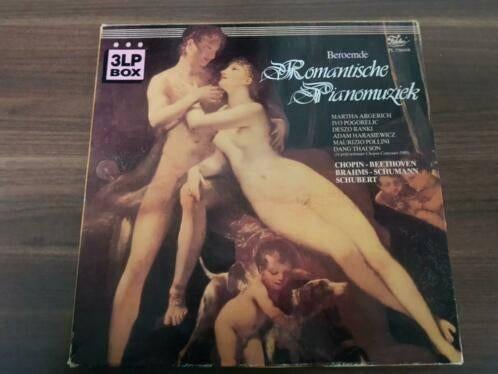 Beroemde Romantische Pianomuziek, 3 lp's, Kamermuziek, Ophalen of Verzenden, Zo goed als nieuw, Boxset