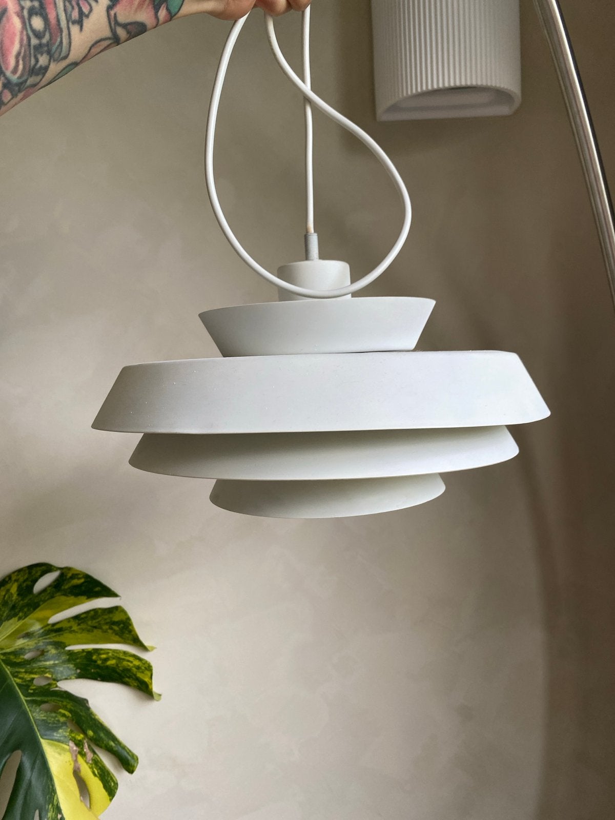 Deense stijl schalenlamp - Poul Henningsen geïnspireerd, Ophalen of Verzenden, Gebruikt, Metaal, E27 (groot)