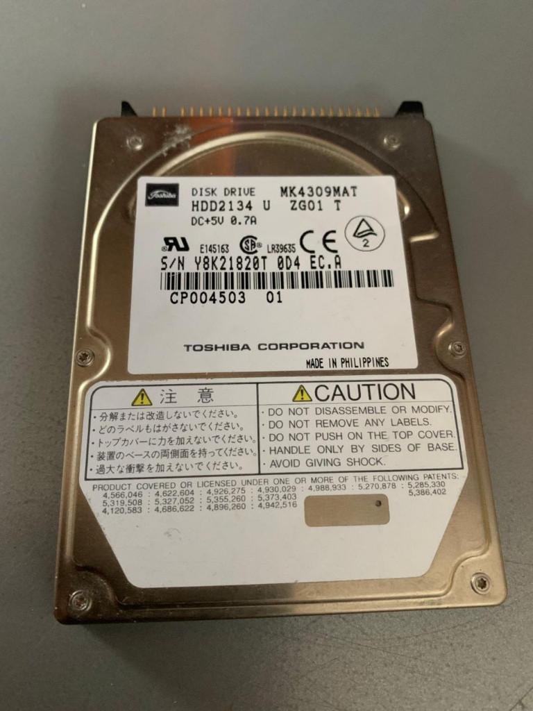 Toshiba Disk drive MK4309MAT, Ophalen of Verzenden, Gebruikt, Overige typen, Toshiba