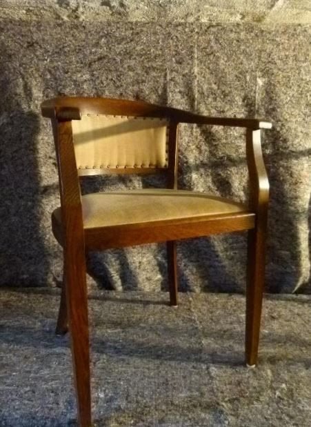 art deco eiken stoel Stoelcker 20er jaren Bauhaus, Ophalen