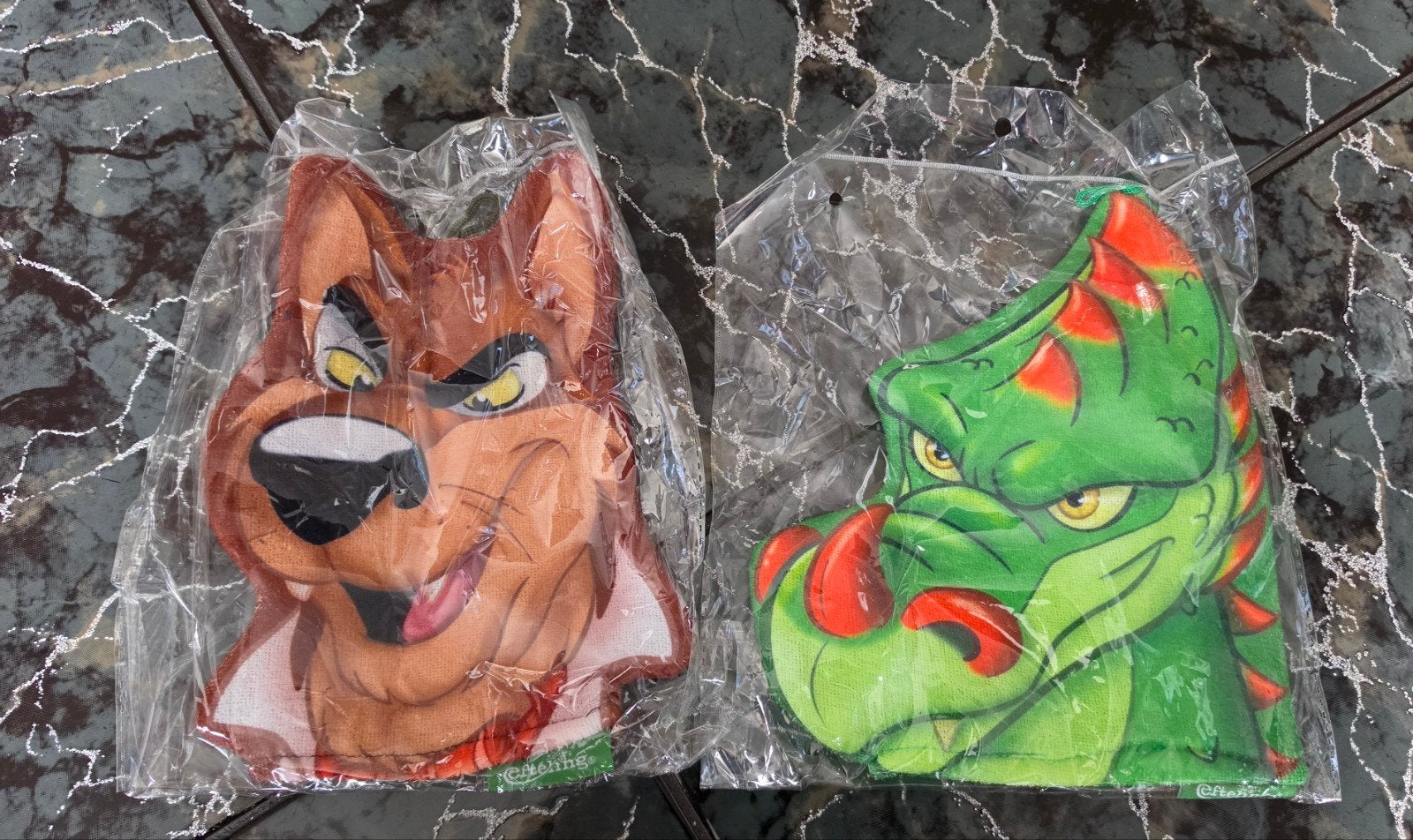 Wolf en draak washandjes Efteling, Kinderen en Baby's, Met doos, Overige typen, Nieuw, Ophalen of Verzenden