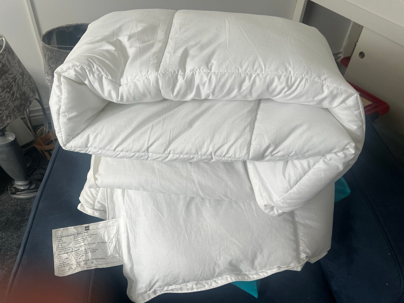 Hema 4-Seizoenen Dekbed 200x200 cm, Ophalen of Verzenden, Zo goed als nieuw, Wit, Deken of Dekbed
