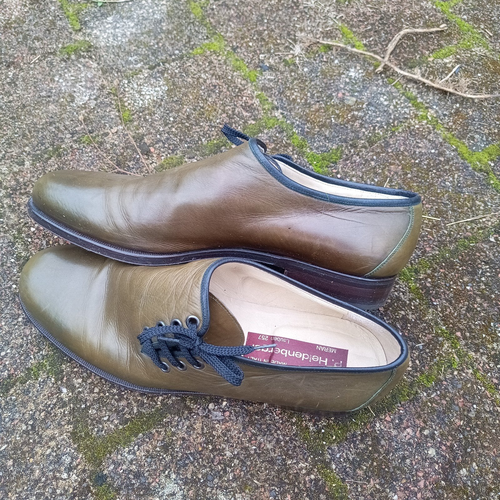 Luxe kalfsleer 46 11,5 Haferlschuhe groen leren zool, Ophalen of Verzenden, Zo goed als nieuw