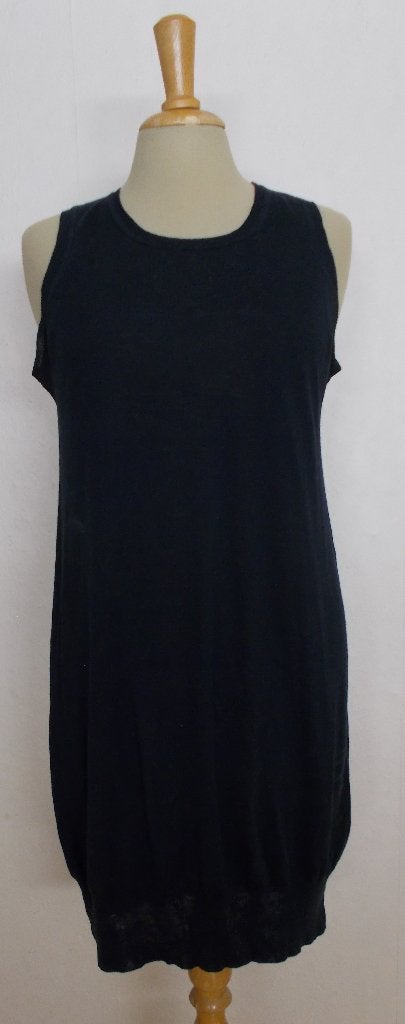 Donkerblauw fijn gewoven soepel trui jurkje van MaxMara! M, Kleding | Dames, Jurken, Maat 38/40 (M), Zo goed als nieuw, Knielengte