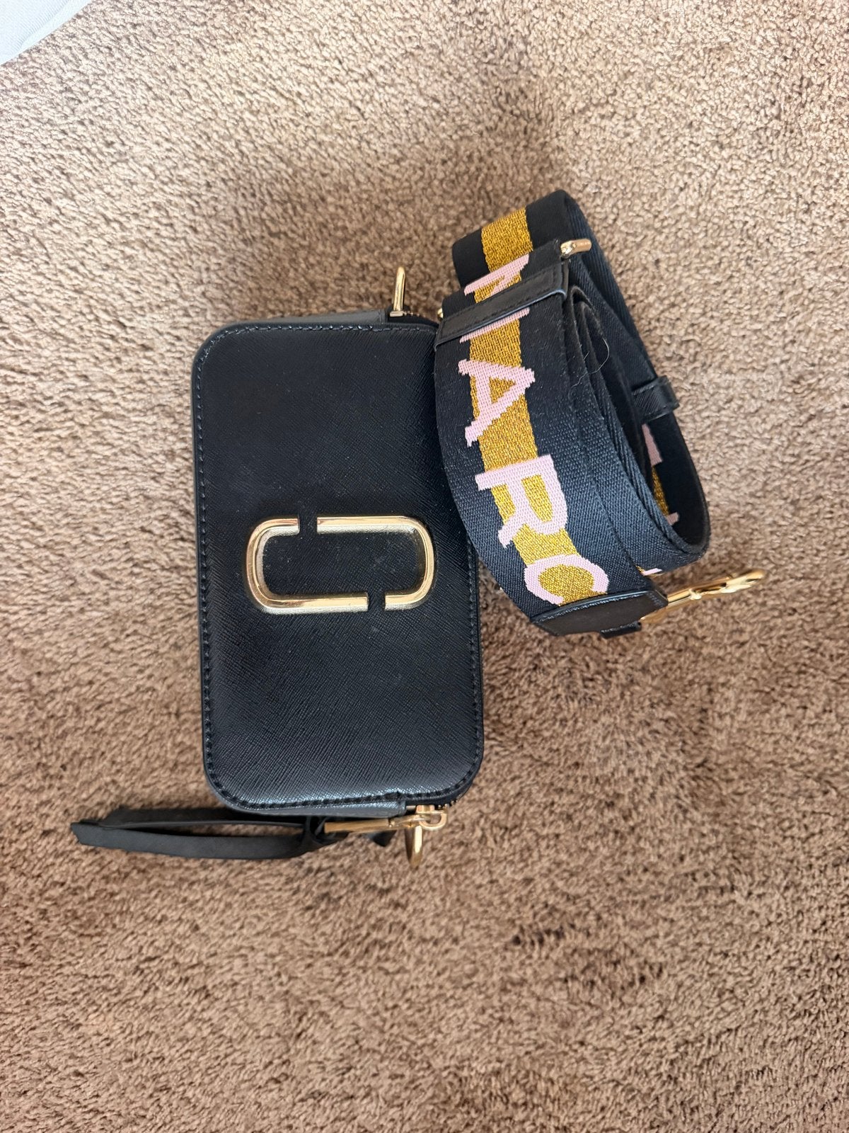 Marc Jacobs The Snapshot schoudertas zwart, Ophalen of Verzenden, Zo goed als nieuw, Zwart, Schoudertasje