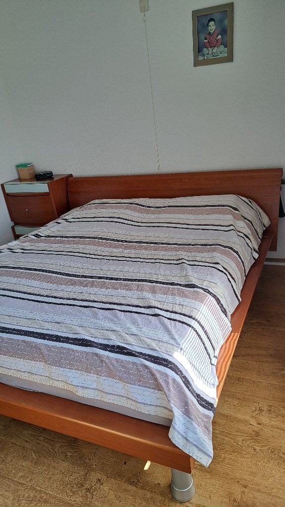 bedden, Ophalen, Eenpersoons, Bruin, 210 cm