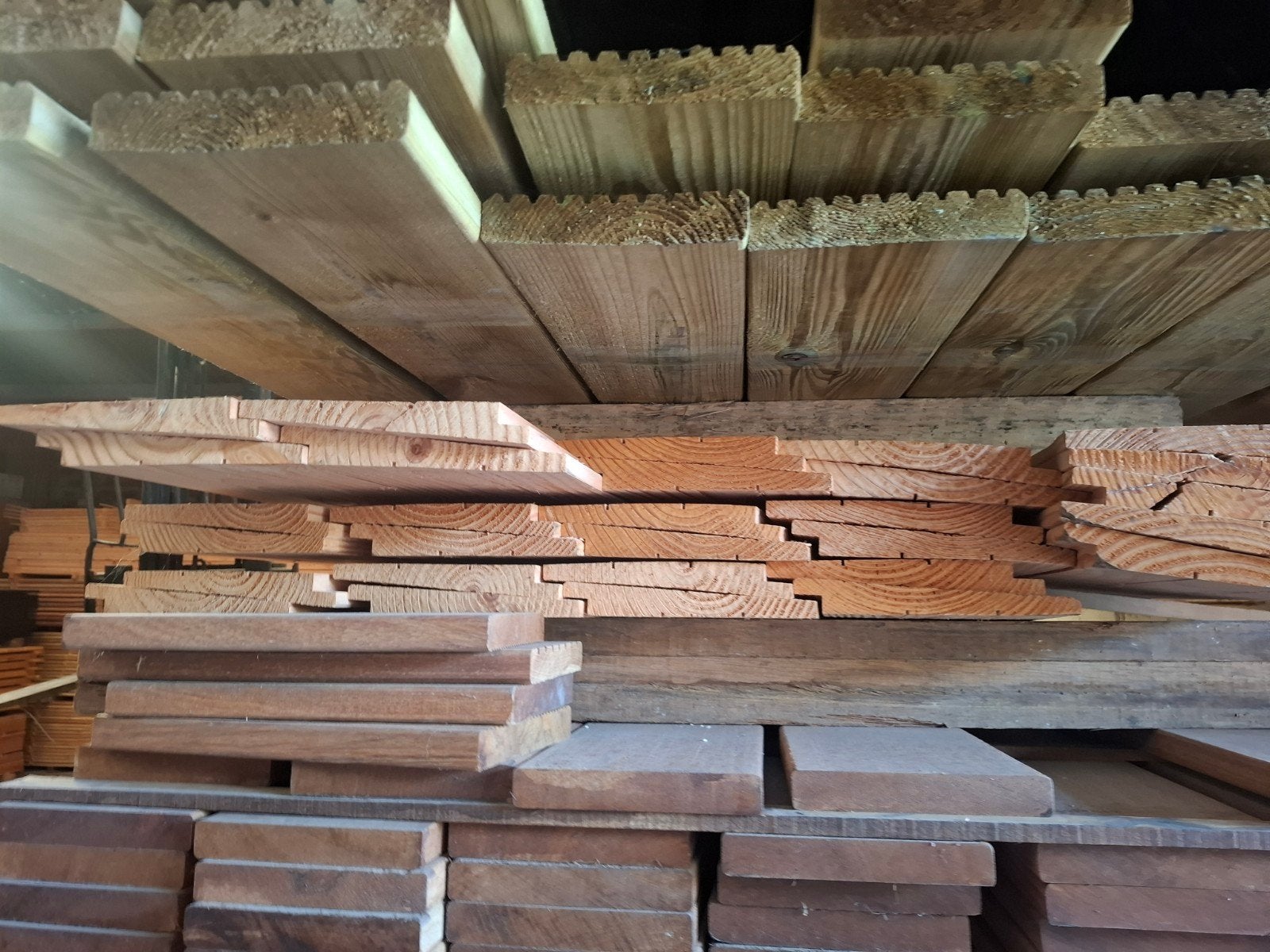 restpartij 27 st douglas zweeds rabat planken 4 m bezorgen m, Ophalen, Nieuw, 250 cm of meer, Planken
