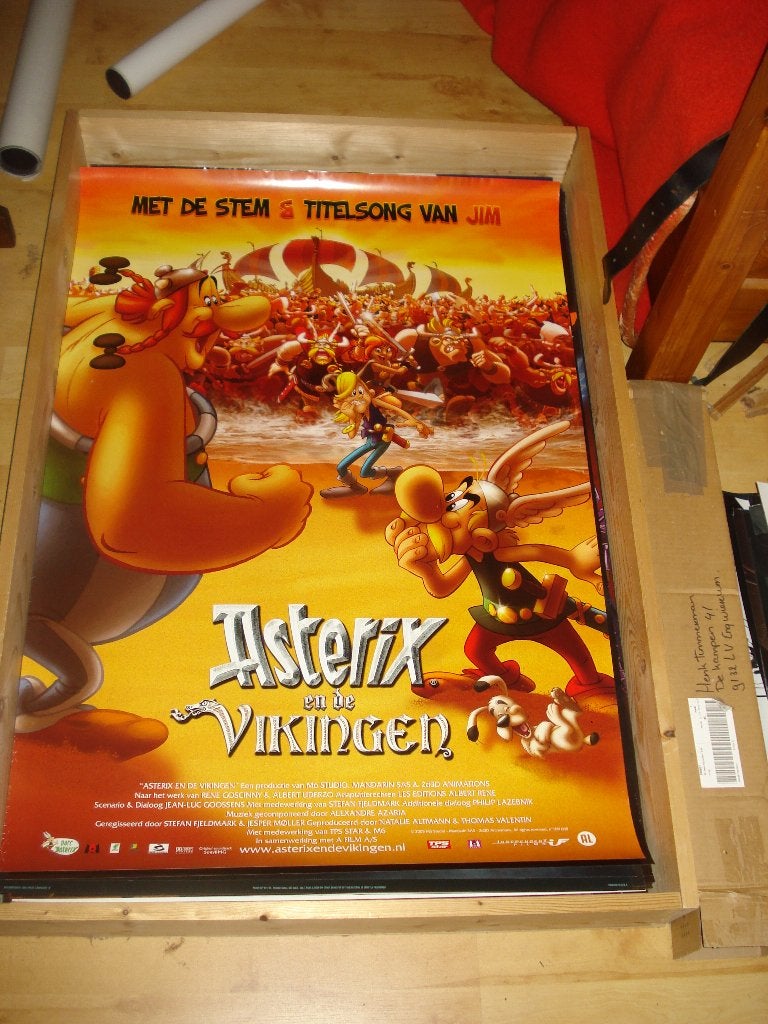 Asterix en de Vikingen Filmposter, Ophalen, Zo goed als nieuw, A1 t/m A3, Film en Tv